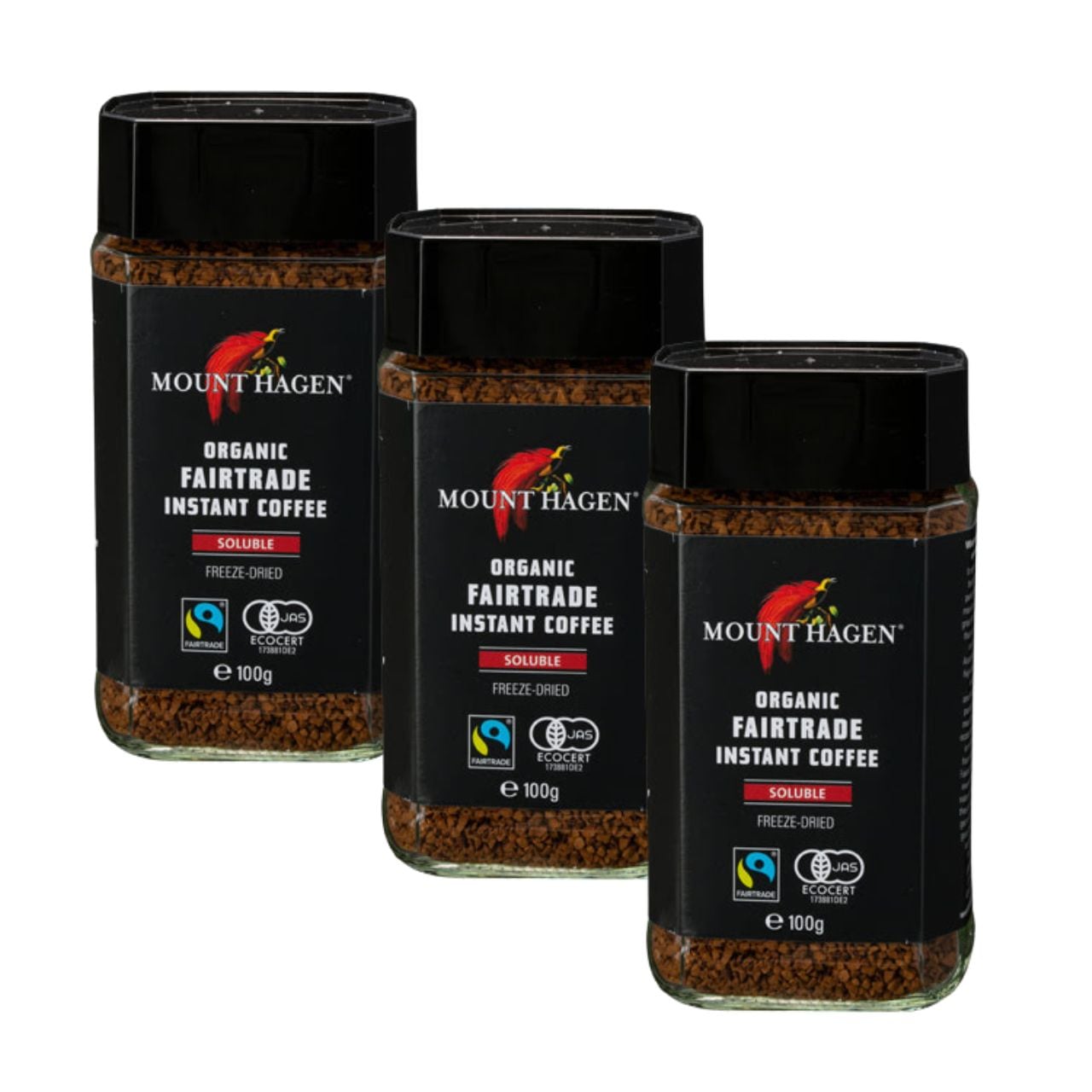 マウントハーゲン オーガニック フェアトレード インスタントコーヒー 100g ×3 オーガニックフェアトレード organic 有機 有機JAS