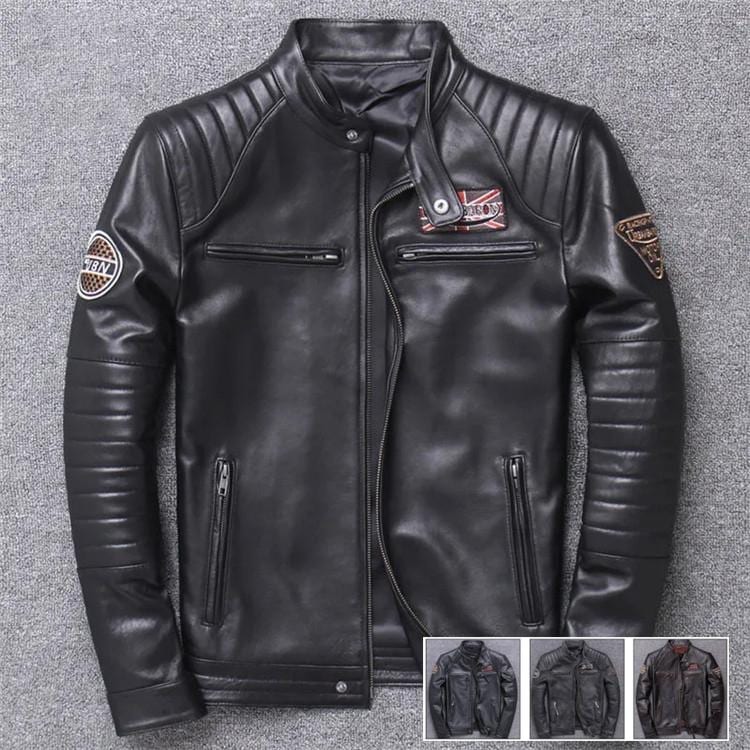 【本日限定】メンズ革ジャン 本革　秋冬　レザージャケット ライダースジャケット カジュアル バイクウェア シングル 男性用　上品　防寒防風