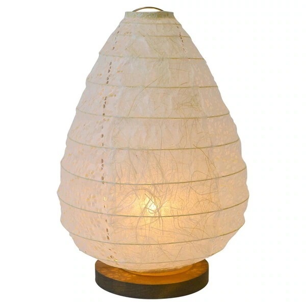 フロアランプ 和風モダン おしゃれ アジアン レトロ 照明器具 和紙 日本製 ルームライト 和室 卵型 小倉流紙白x小梅白 LED対応