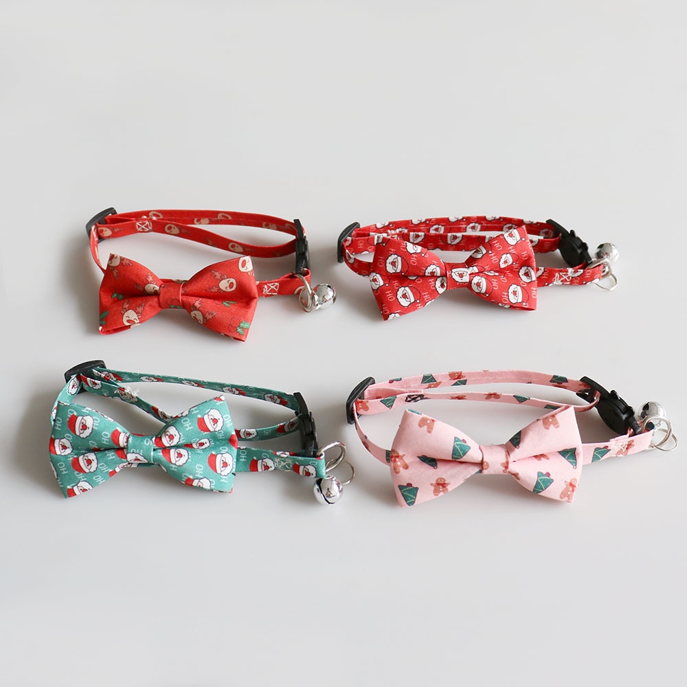 【1点ご購入 で10点プレゼントいたします】ペット首輪クリスマス猫首輪かわいい鈴リボン犬首輪感謝祭ペットアクセサリー