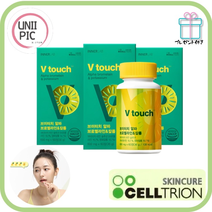 [1+1+1] V-Touch アルファ ブロメライン＆カリウム (600mg×60錠) ×3/3ヶ月分/パイナップル酵素 / 水分バランス /インナービューティー/韓国サプリ
