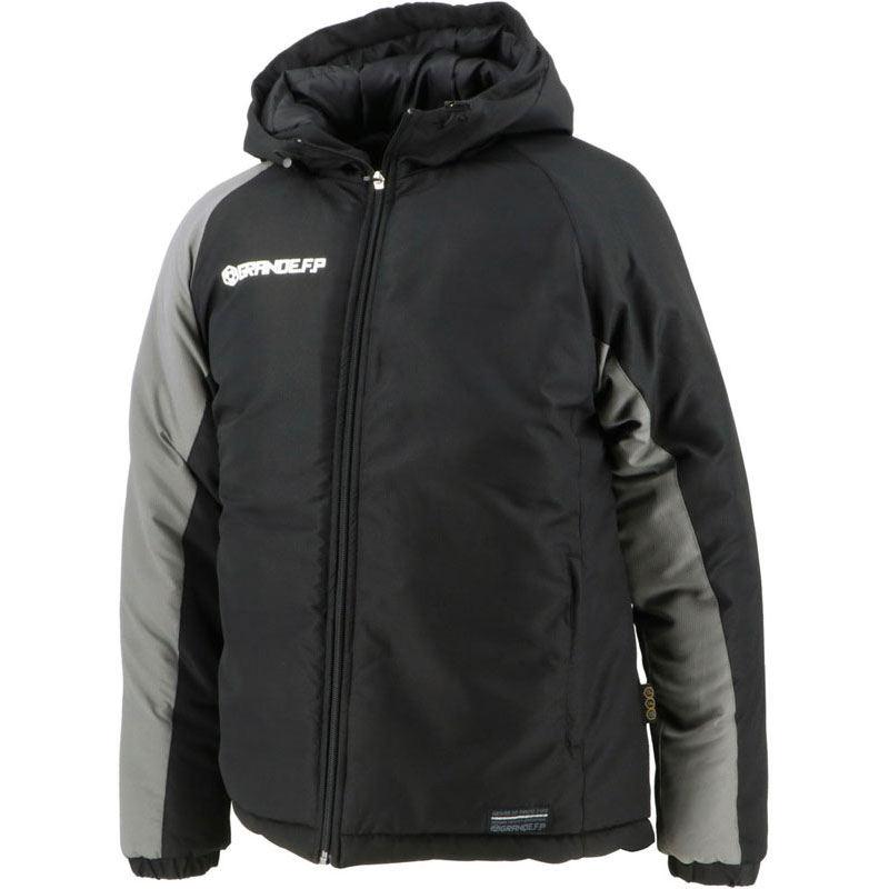 GRANDE.F.P(グランデエフピー) GRANDE.F.P.ツートン.ベーシック.フーデッドウォーマーハーフジャケット フットサル ウォーマージャケット (gfph19504-0915)