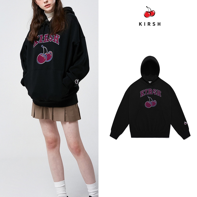 [韓国人気］ARCH LOGO CHERRY HOODIE KA [BLACK]