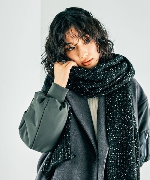 [最安値挑戦]ストール ラメニットストール　レディース