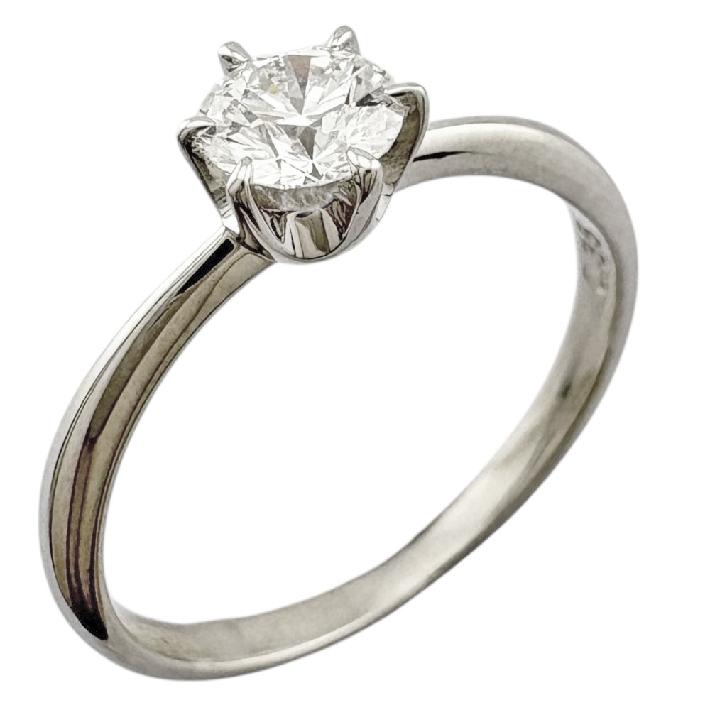リング 指輪 10号 Pt900プラチナ ダイヤモンド 0.35ct 中古 美品