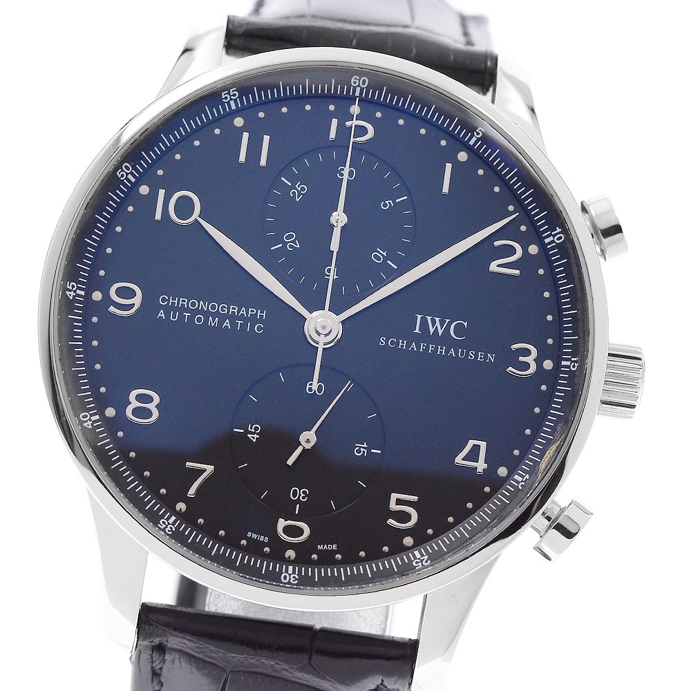 IWC IWC SCHAFFHAUSEN IW371438 ポルトギーゼ クロノグラフ 自動巻き メンズ 良品 保証書付き_955098【中古】