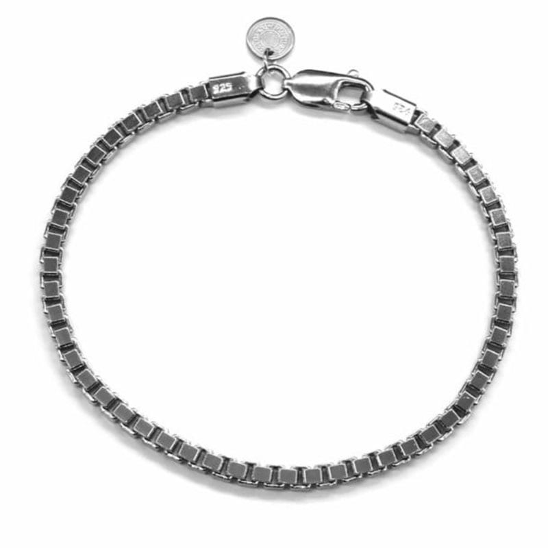 ロイヤル ベネチアン チェーンブレスレット シルバー925 プラチナメッキ メンズ ブランド ベネチアンチェーン チェーン ブレスレット 彼氏 プレゼント