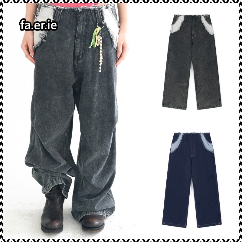 fa.er.ie cut-off denim maxi pants