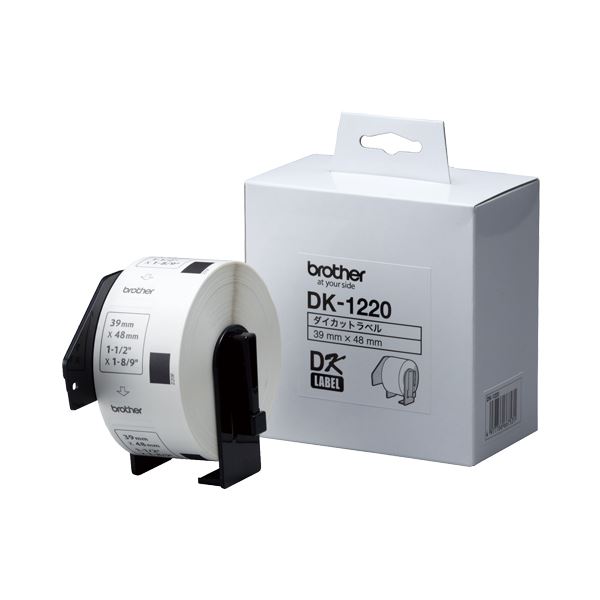 ブラザー BROTHER ピータッチ DKプレカットラベル 食品表示用 39×48mm 白/黒文字 DK-1220 1個(620枚) (×10セット)