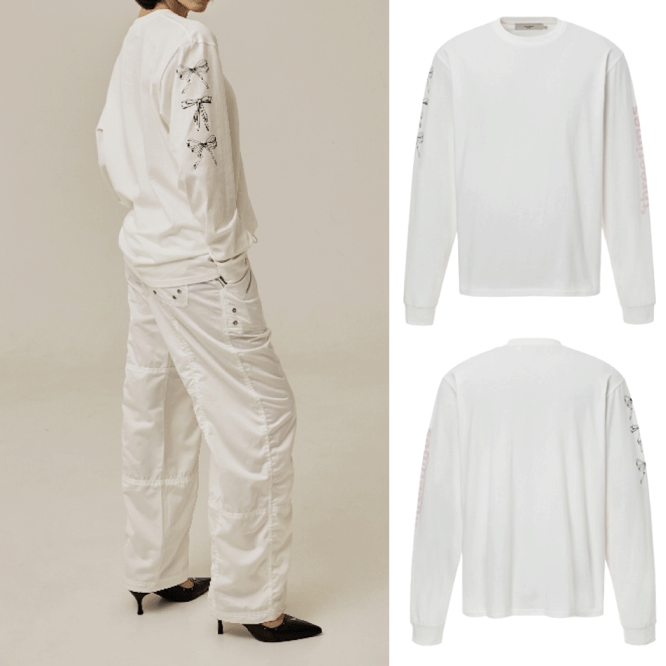 24FW Bow pink logo tee Tシャツ