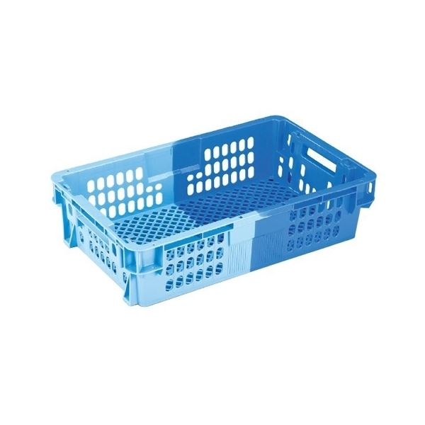 (5個セット) 業務用コンテナボックス/食品用コンテナー (NF-M21C) ダークブルー/ブルー 材質：PP