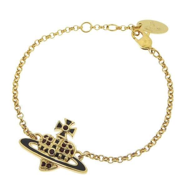 ヴィヴィアンウエストウッド アクセサリー レディース ブレスレット アウトレット ゴールド×ブラック REVERSE HEART 6102020Z02R279 VIVIENNE WESTWOOD
