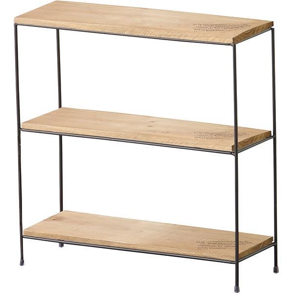 オープンラック 木製/アイアン 幅40cmx奥行14cmx高さ40cm AKB-403BR ブラウン