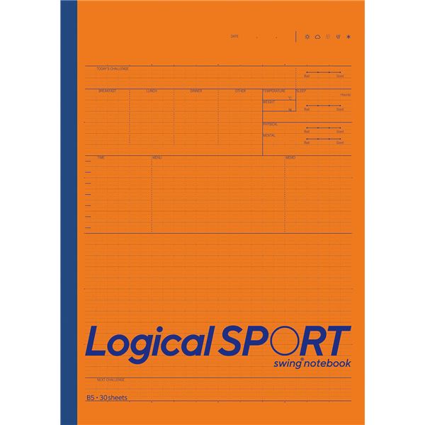 （まとめ） ロジカルスポーツノート ノ-B590A-OR オレンジ(×20セット)