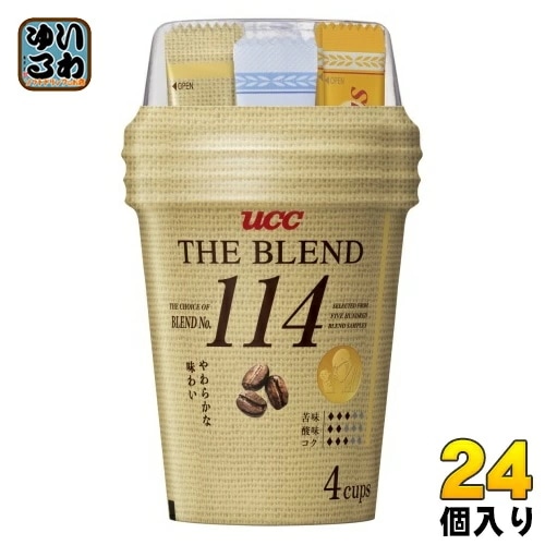 UCC カップコーヒー ザ・ブレンド 114 4杯 24個 (12個入×2 まとめ買い) コーヒー 珈琲 スティックコーヒー インスタントコーヒー