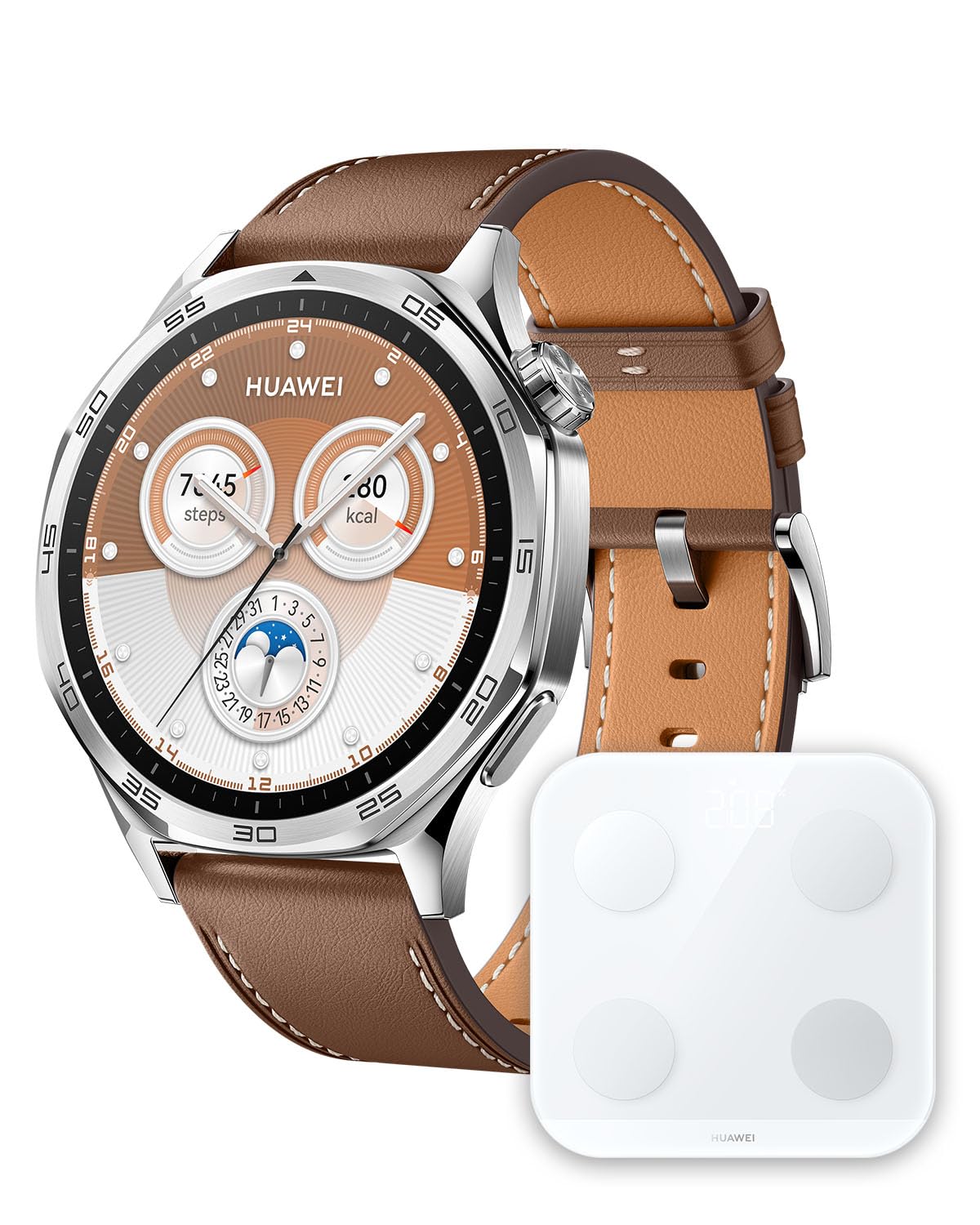 【体組成計(BT)セット】HUAWEI WATCH GT 5 46mm スマートウォッチ ゴルフナビ機能搭載 高精度GPS内蔵 高度なランニング体験 24時間健康管理 睡眠時呼吸乱れ検知 スポーツ用ス