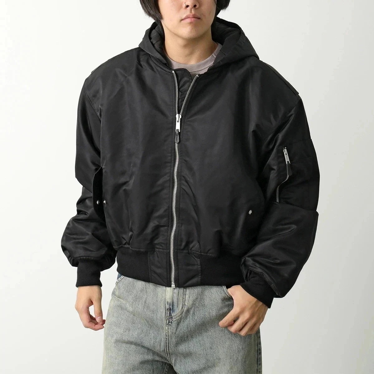 ENTIRE STUDIOS エンタイアスタジオ ボンバージャケット HOODED BROAD BOMBER ES2539 メンズ MA-1 ブルゾン フード付