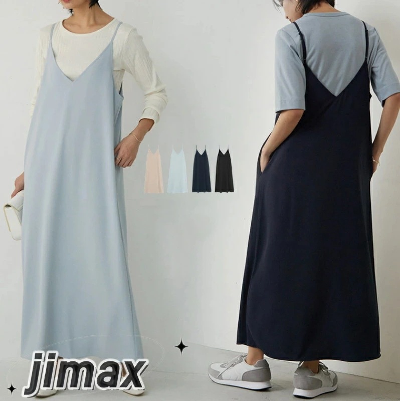 キャミソール ワンピース ミディアム レディース キャミ フレア ロング マキシ キャミワンピ マタニティ 秋 冬 ホワイトデー プレゼント 母の日