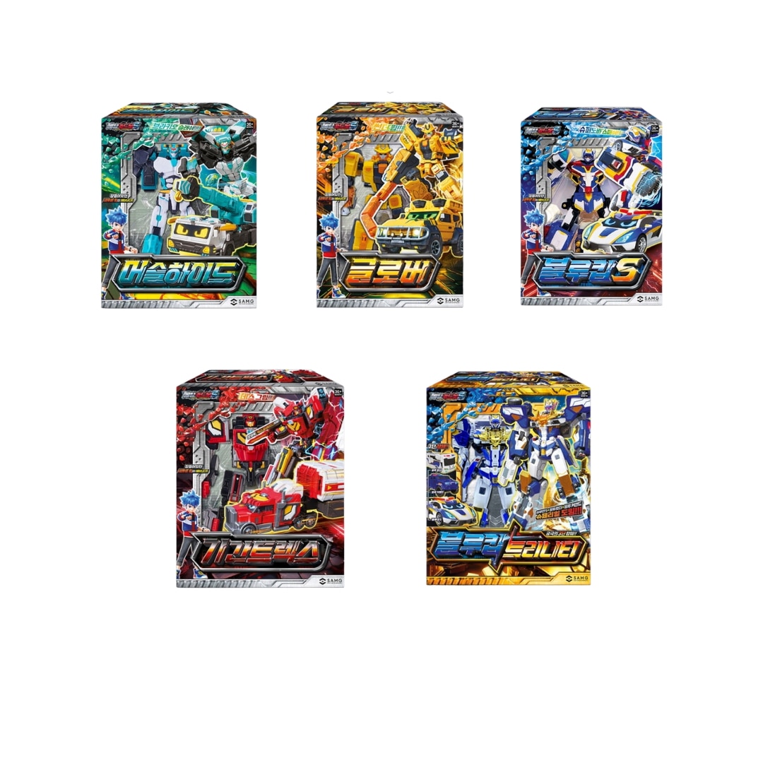 メタルカードボットS 5種 (マッスルハイド,グローバー,ブルーキャップ S,ギガントレックス, ブルーキャップ トリニティ)