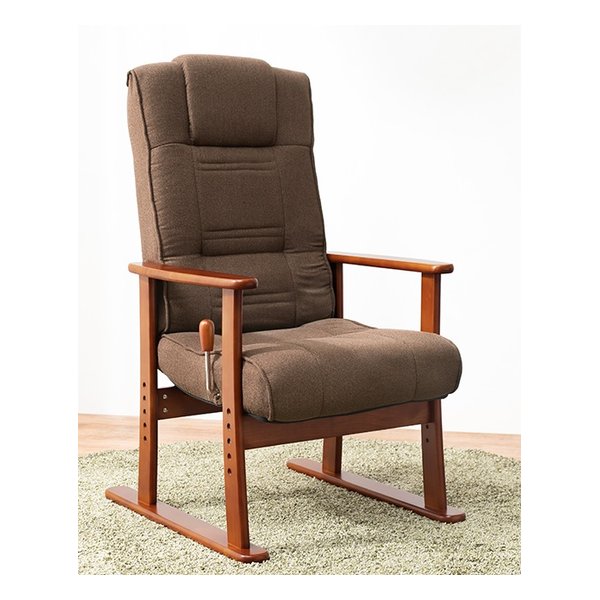 高座椅子 約 幅58×奥行70117×高さ10655.5 ブラウン LZ-4377BR