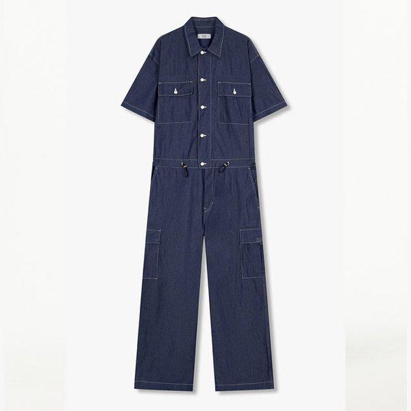 [MEN] カーゴジャンプスーツ 9155262113 BLUE