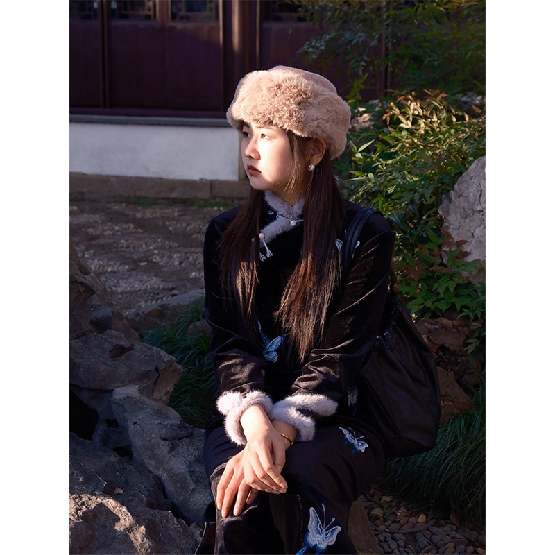 ワンピースドレスドレス新しいスタイルの3インチの楽園毎日改善レトロナショナルスタイル長袖チョンサム新しいスタイルの秋と冬のスカート 4,903円