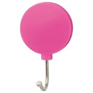 （まとめ）TANOSEE カラーマグネットフック スイング 耐荷重約1kg 桃 1個 [x40]