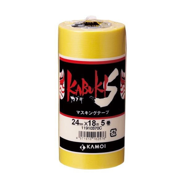 （まとめ）カモ井加工紙 カブキS 24mmx18m カブキS24 1パック（5巻） [x30セット]