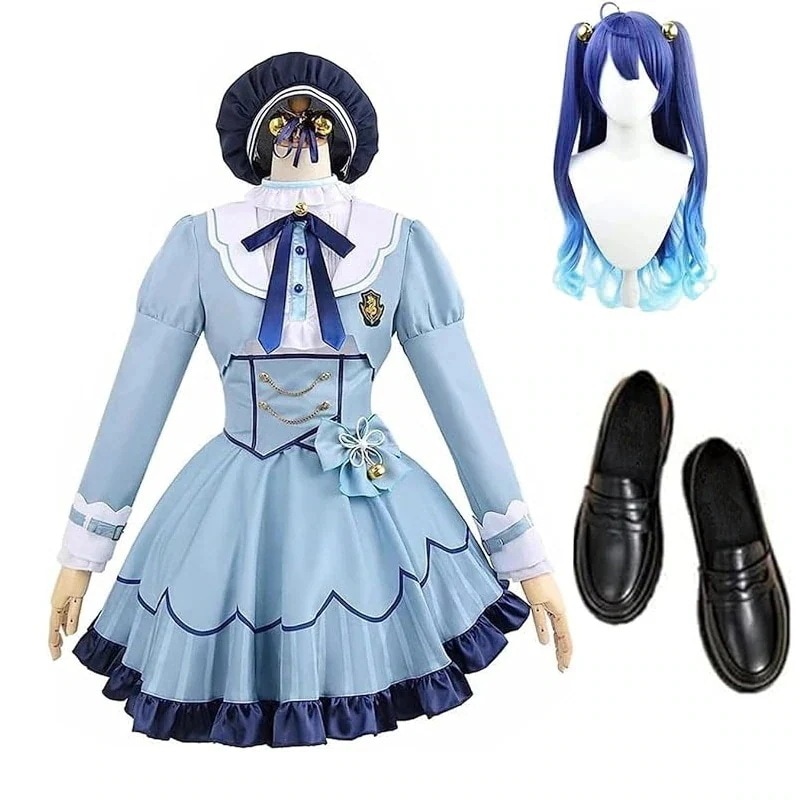 2枚で1oo円OFF！【急速出荷】コスプレ ハロウィン 衣装+ウィッグ+帽子付き クリスマス ハロウィン 学園祭 文化祭 変装 仮装 変身 コスチューム コスプレ 天宮こころ バーチャルYouTube