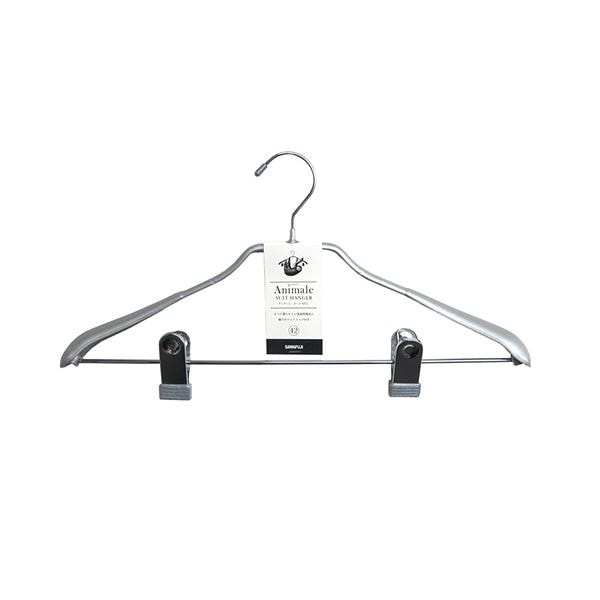 （まとめ）衣類ハンガー/スーツハンガー [クリップ付き] シルバー 『アニマーレ』 [x20] 9,940円