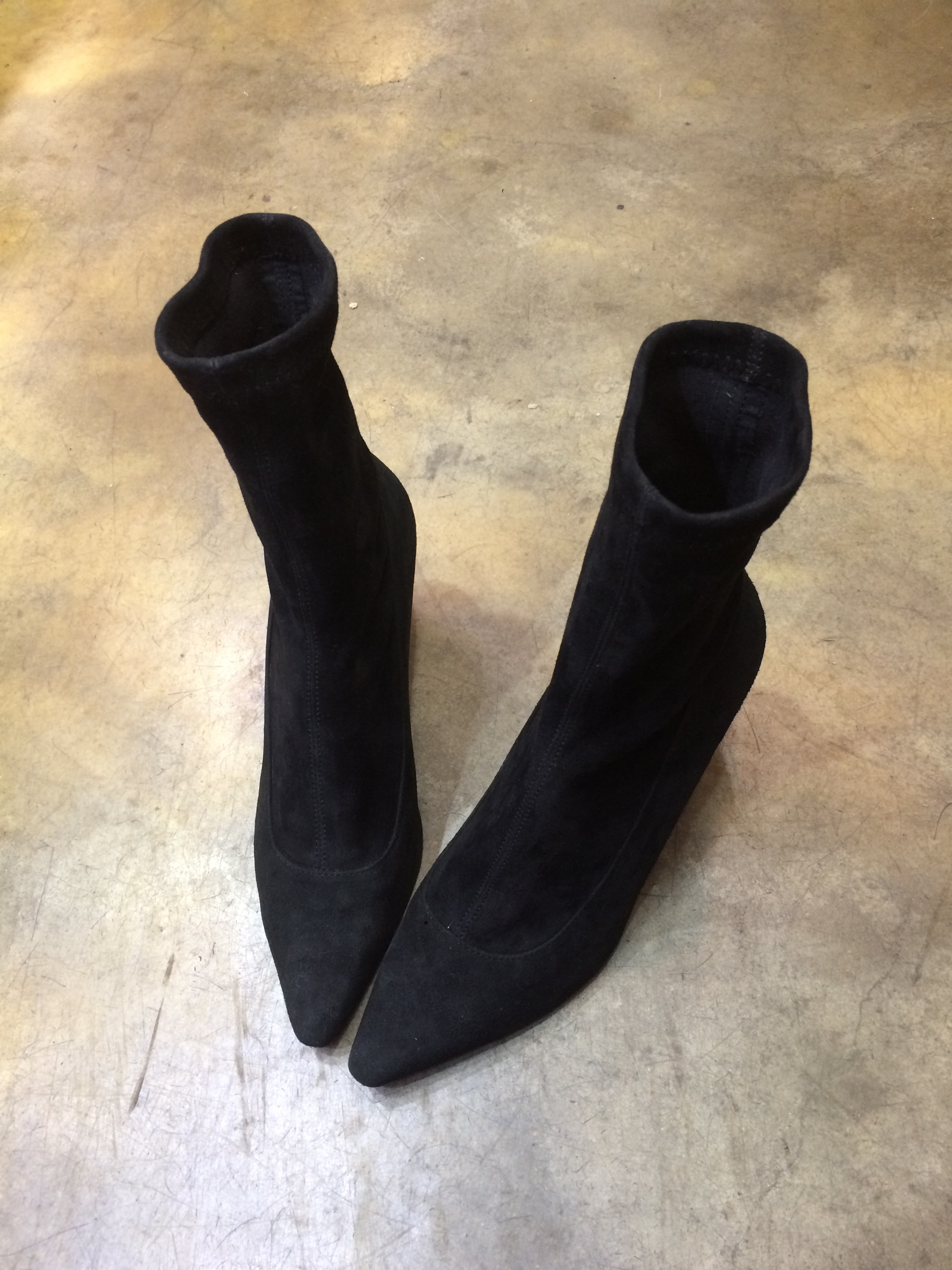 ハンドメードシューズショップ高品質羊皮のスエード生地素材ショートストレッチブーツ （一サイズ上で注文してください） 16,030円