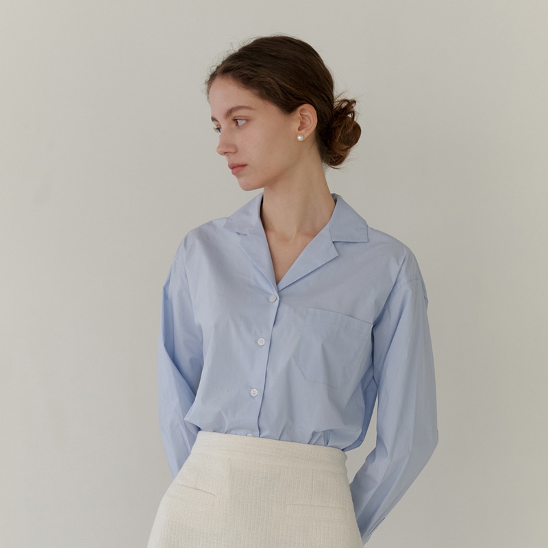 DOUBLE COLLAR SHIRT_SKY BLUE