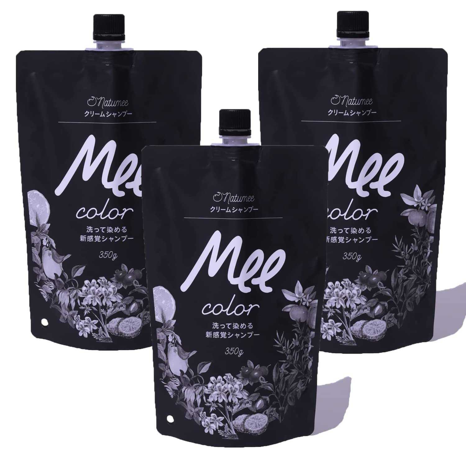 [Mee Color] [ミーカラー] 【3個セット】クリームシャンプー MEE color(ナチュラルブラウン 350g)