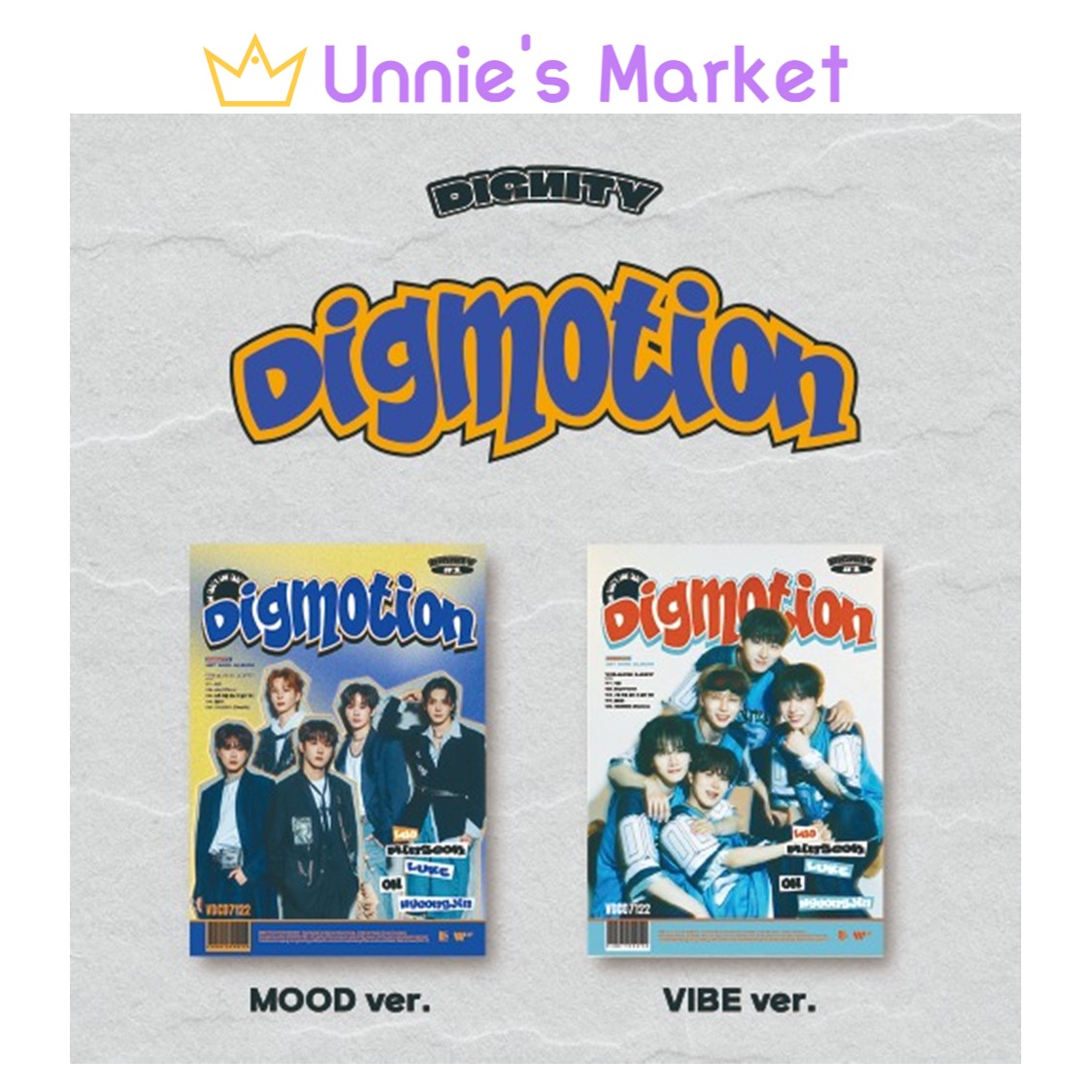 [SET] DIGNITY - DIGMOTION 1st Mini Album(MOOD Ver., VIBE Ver.) 5,610円