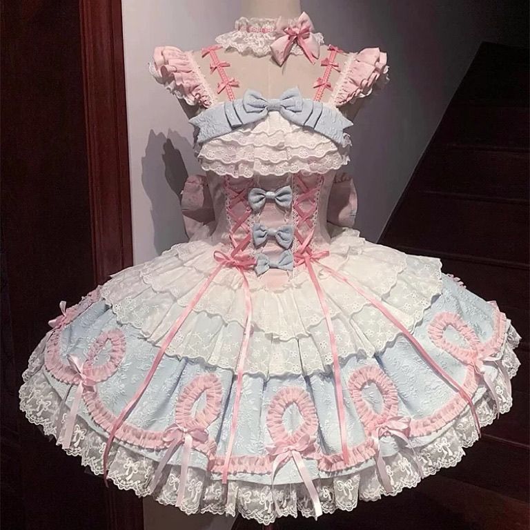 【2枚購入で 3oo円OFF！】甘くてエレガントなかわいいドレスロリータjskドレス重工業ハイエンドパフロリータ