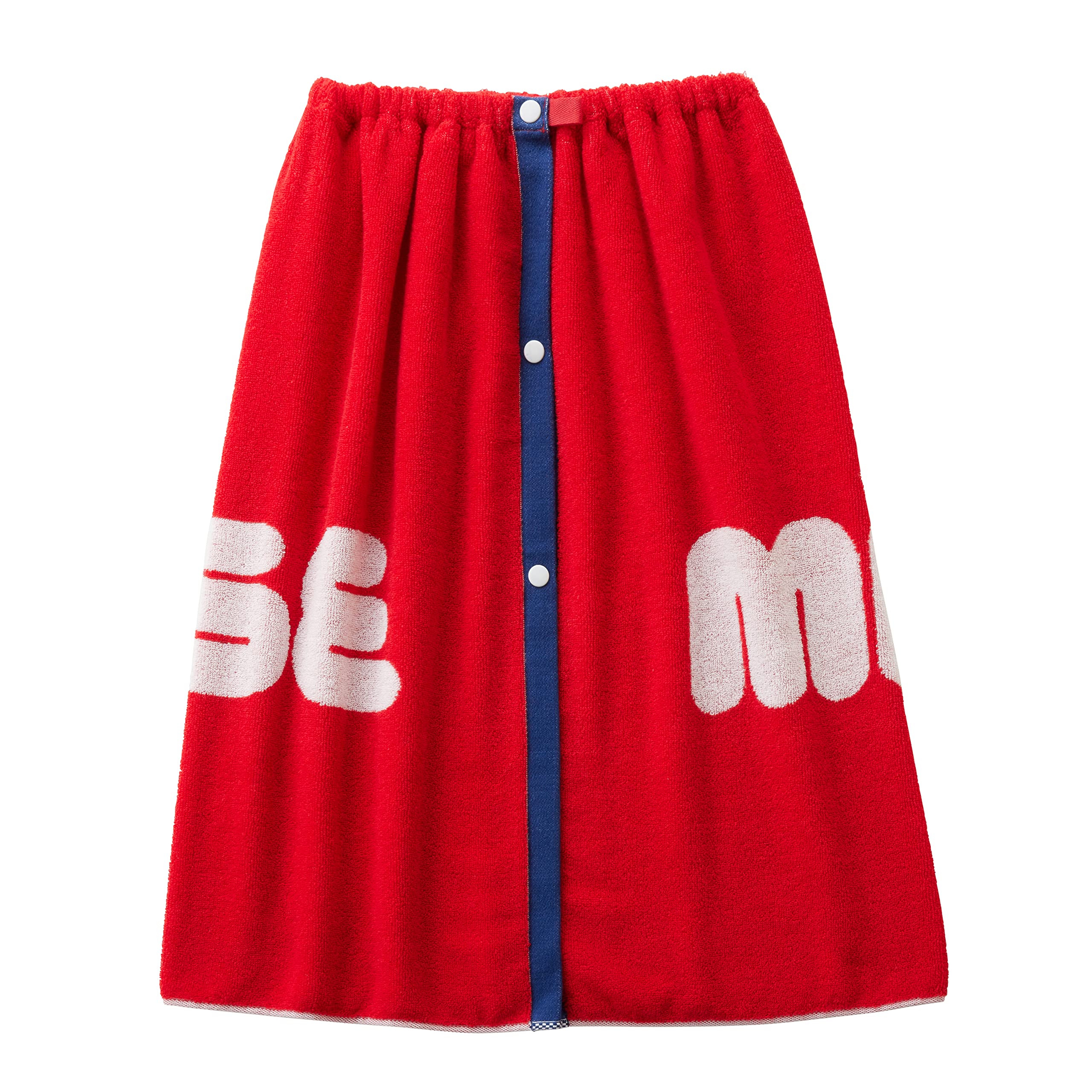 【 ミキハウス 】 スナップ付 ビーチタオル 巻きタオル ラップタオル プールタオル バスタオル 60×120cm ロゴ 綿100% 日本製 男の子 女の子 ベビー キッズ 子供用 12-8101-4