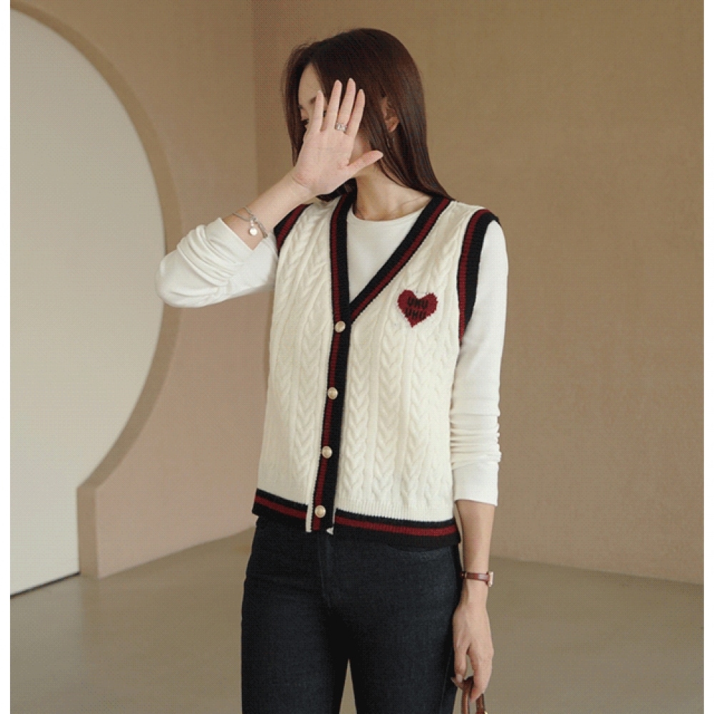 Click & Funny ニューランカラーニットベスト