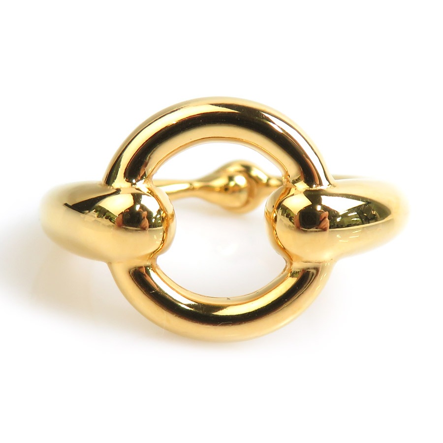 エルメス HERMES スカーフリング メタル ゴールド レディース e60906a