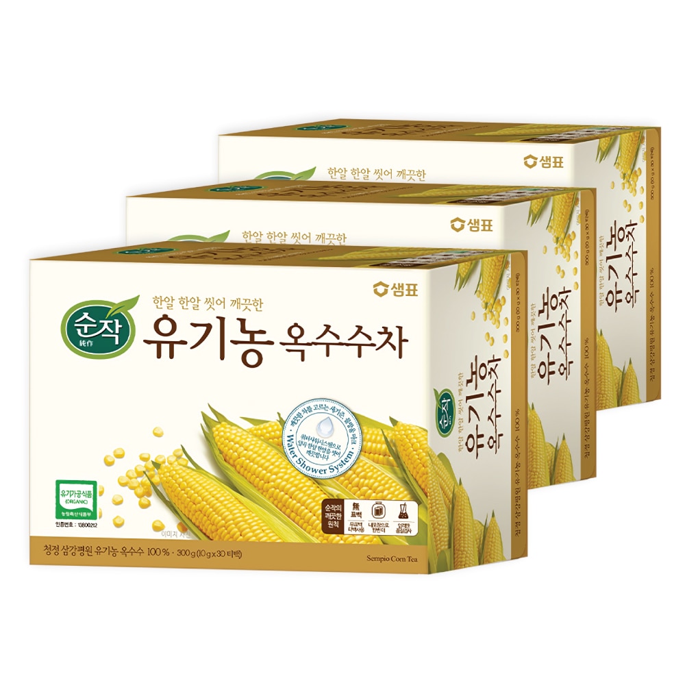 センピョ 純作 コーン茶 300g (10g30包入) 3個セット 韓国お茶