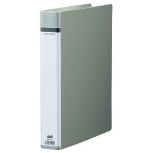 （まとめ） TANOSEE 30穴バインダー（貼り表紙） A4タテ 130枚収容 背幅51mm グレー 1冊 5セット