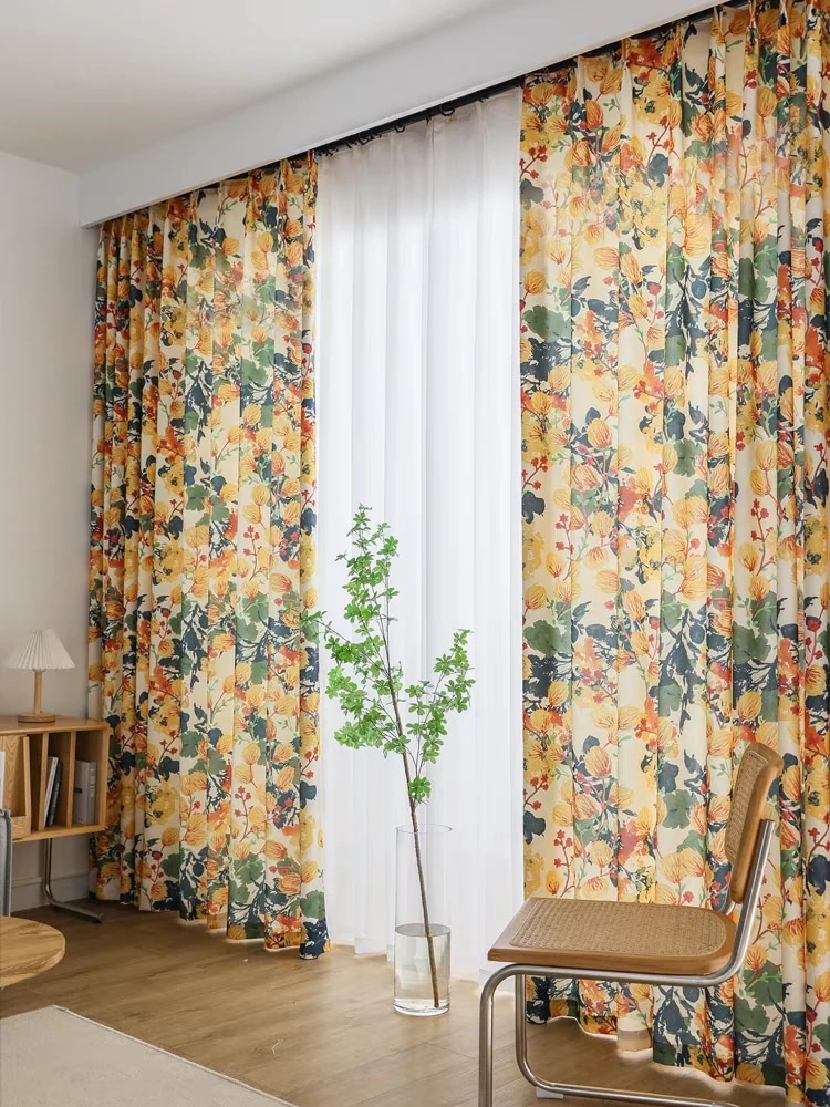 遮光カーテン ガーデンシリーズのカーテン 断熱 防音 省エネ 厚手 花 おしゃれ 洗える 寝室 リビング用 エコリエ 保温 UVカット カーテン 北欧 防音 洗える 遮光 省エネ