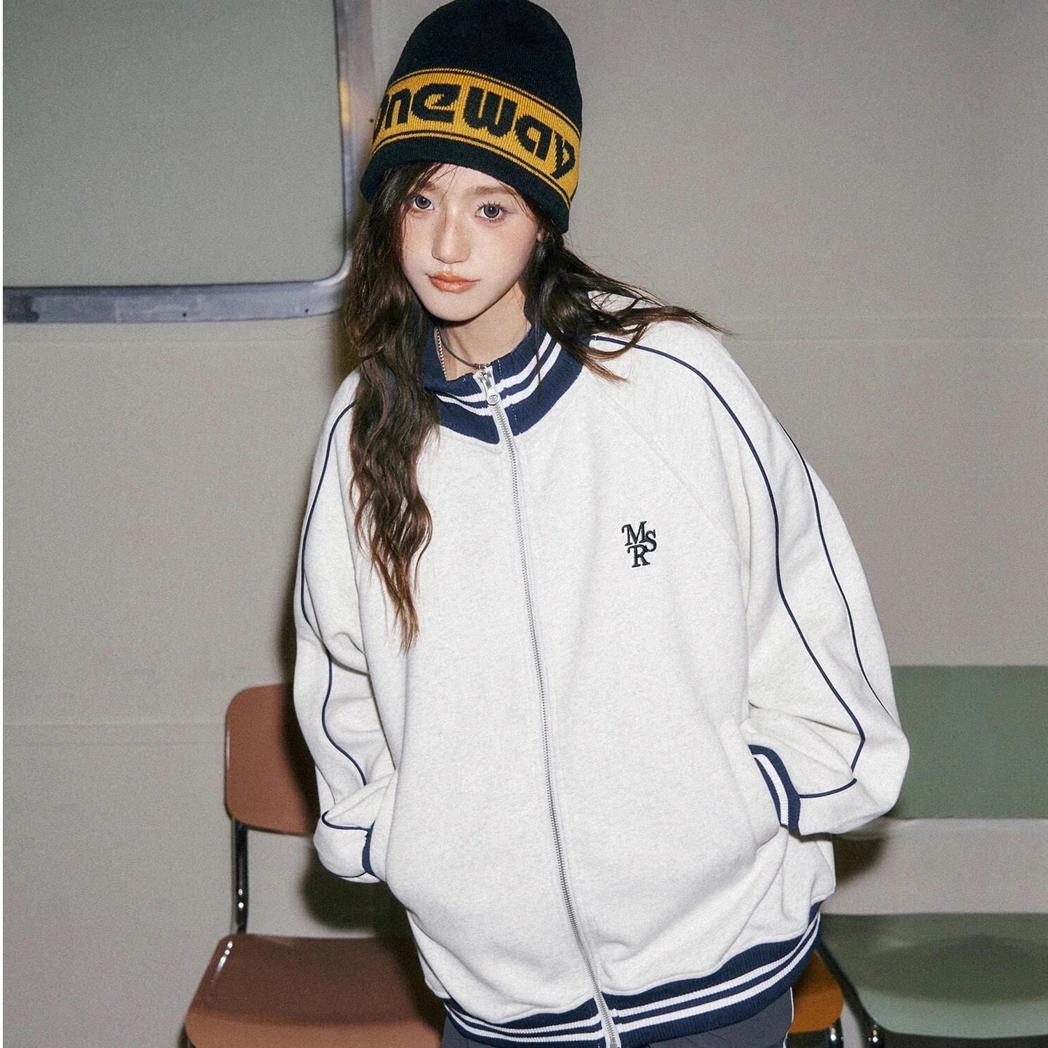 2024 秋冬 韓国 かわいい レディース ハイネック スタンドネック アウター ブルゾン お出かけ 長袖セクシーシルエットトップスサイド冬カジュアルファッション系サイズお出かけフル丈トラック