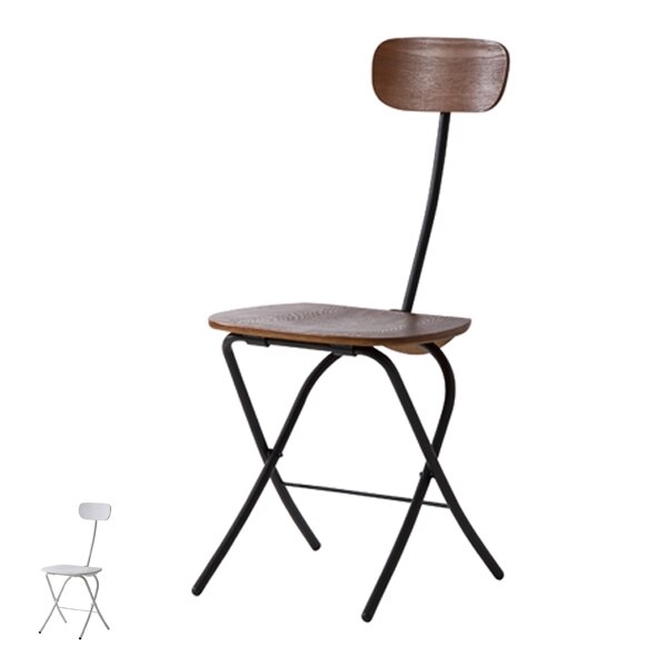 チェア 折りたたみ 座面高45.5cm 折りたたみチェア 木製 スチール 折り畳み 椅子 イス