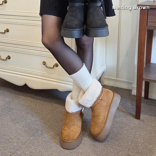 女性スエードの毛皮ブーツ 冬のブーツ SS60