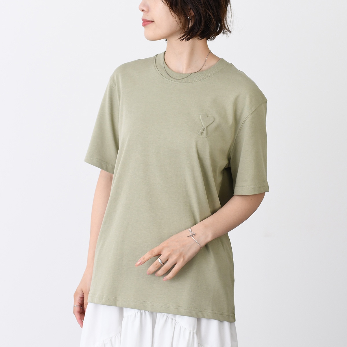 AMI ALEXANDRE MATTIUSSI アミ アレクサンドル マテュッシ アミパリス トップス オーガニックコットン ユニセックス レディース 半袖 春夏 人気 おすすめ