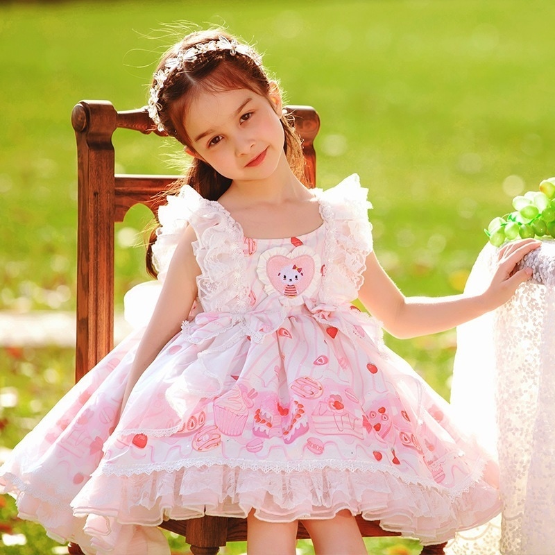 ヘアサマーガールズロリータロリータかわいいプリンセススカート子供チュチュスカート