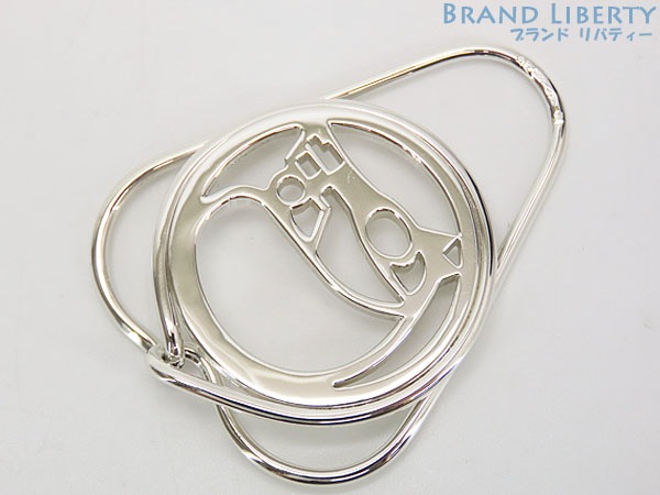 新品仕上げエルメスシュバルホースモチーフ馬マネークリップ財布シルバー925AG925