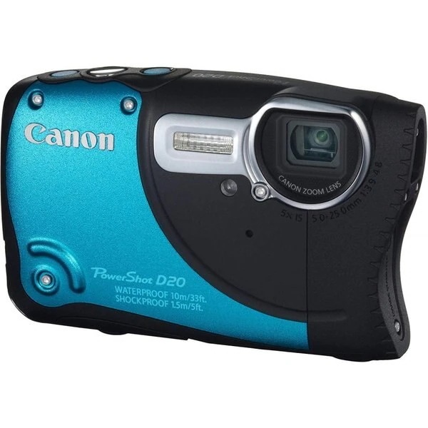 【中古】キヤノン Canon PowerShot D20 約1210万画素 光学5倍ズーム タフ防水 PSD20 SDカード付き