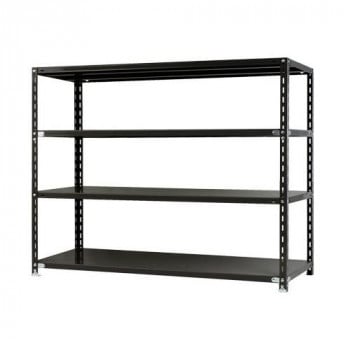 スチールラック NC1500-12 4段 間口1500×奥行450×高さ1200mm ブラック