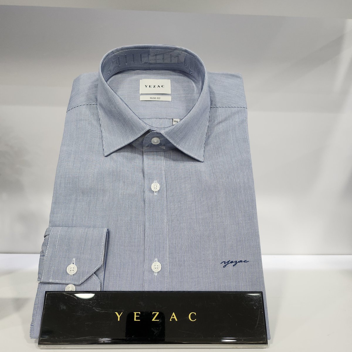 YJ3FBS163 コットンポリ 穏やかなフィット ストライプ コーディネートしやすい スリムフィット 長袖メンズシャツ